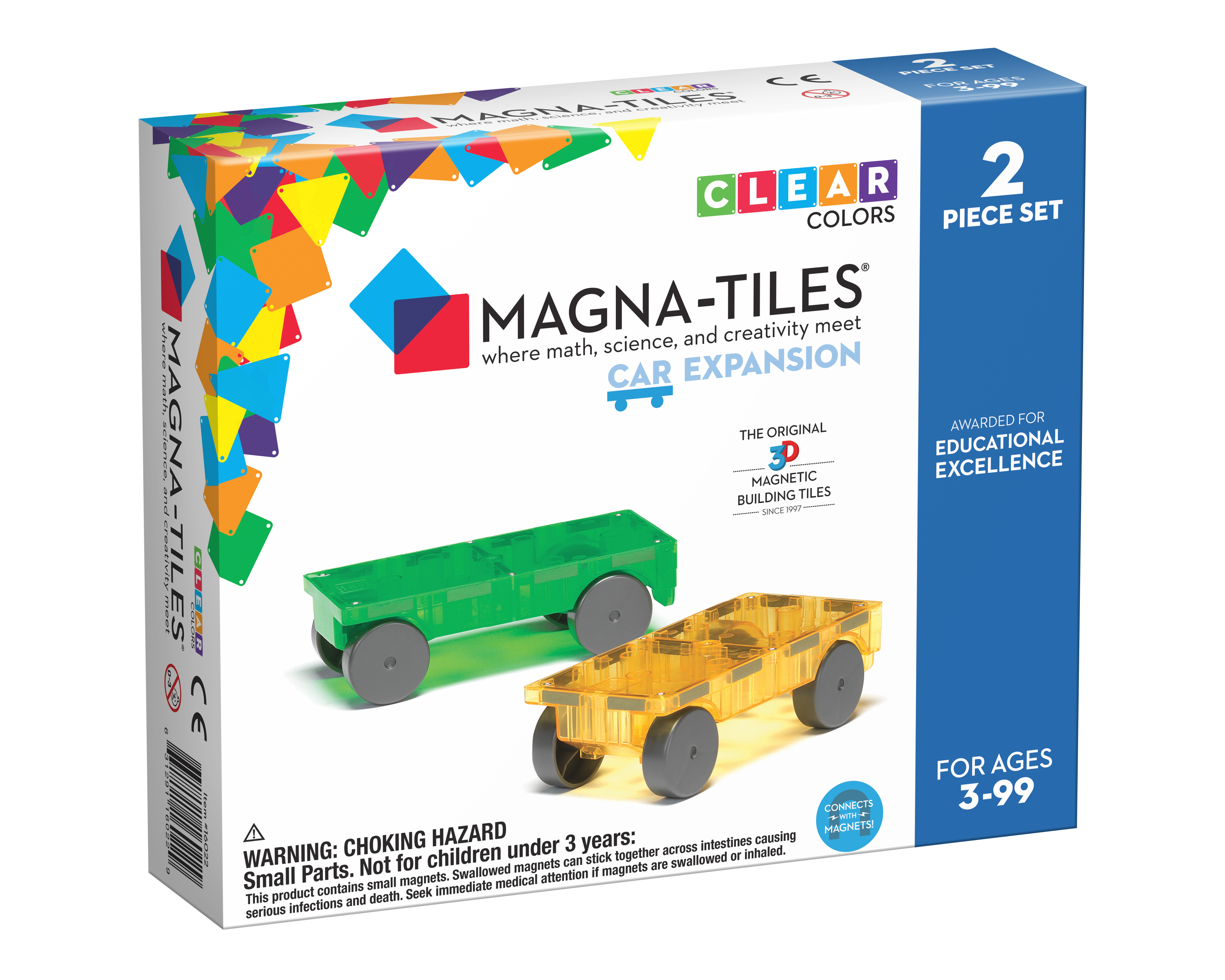 Magna-Tiles(R) Cars 2 Piece Expansion Set