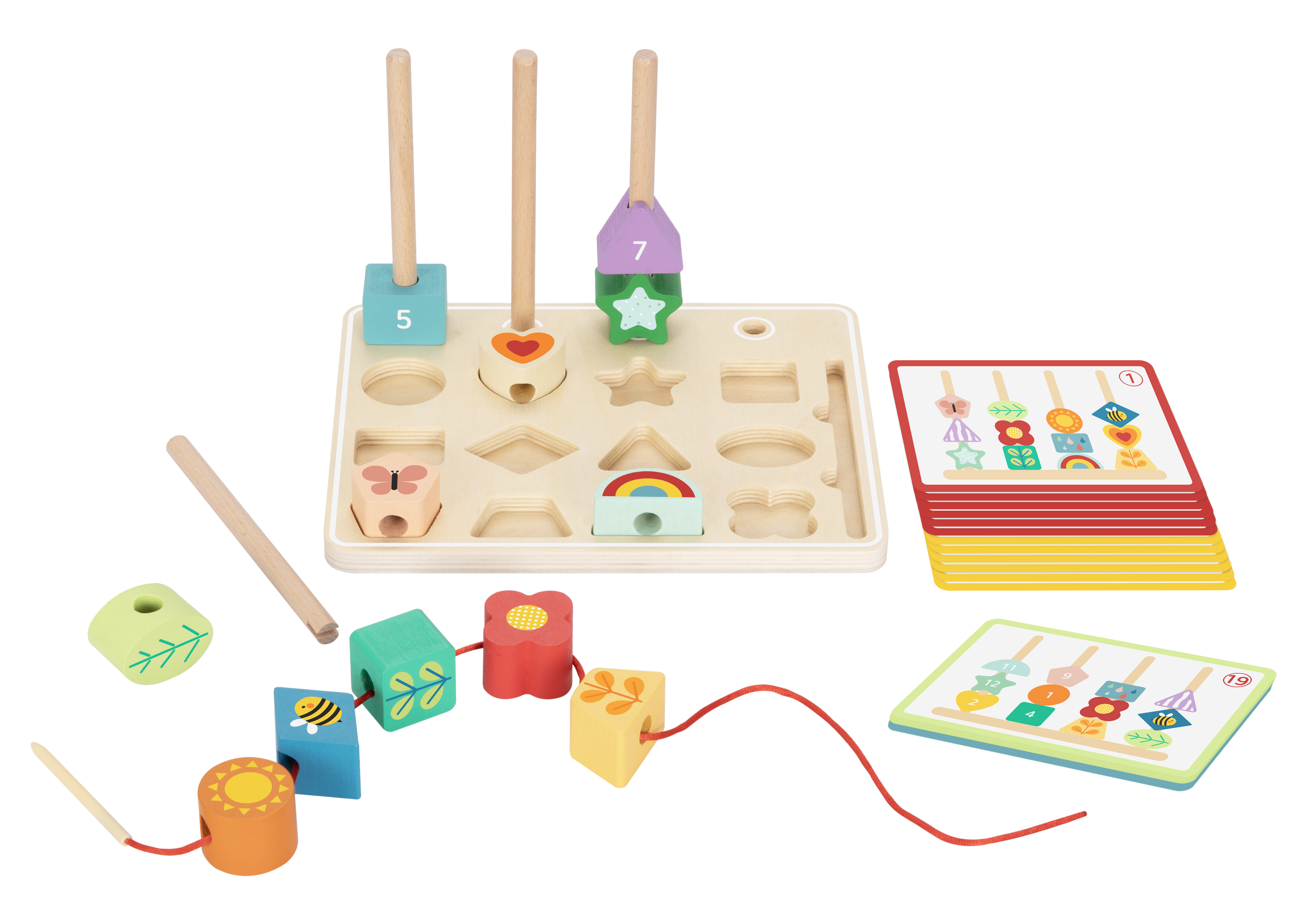 Wooden Beads Sequencing Toy Set
