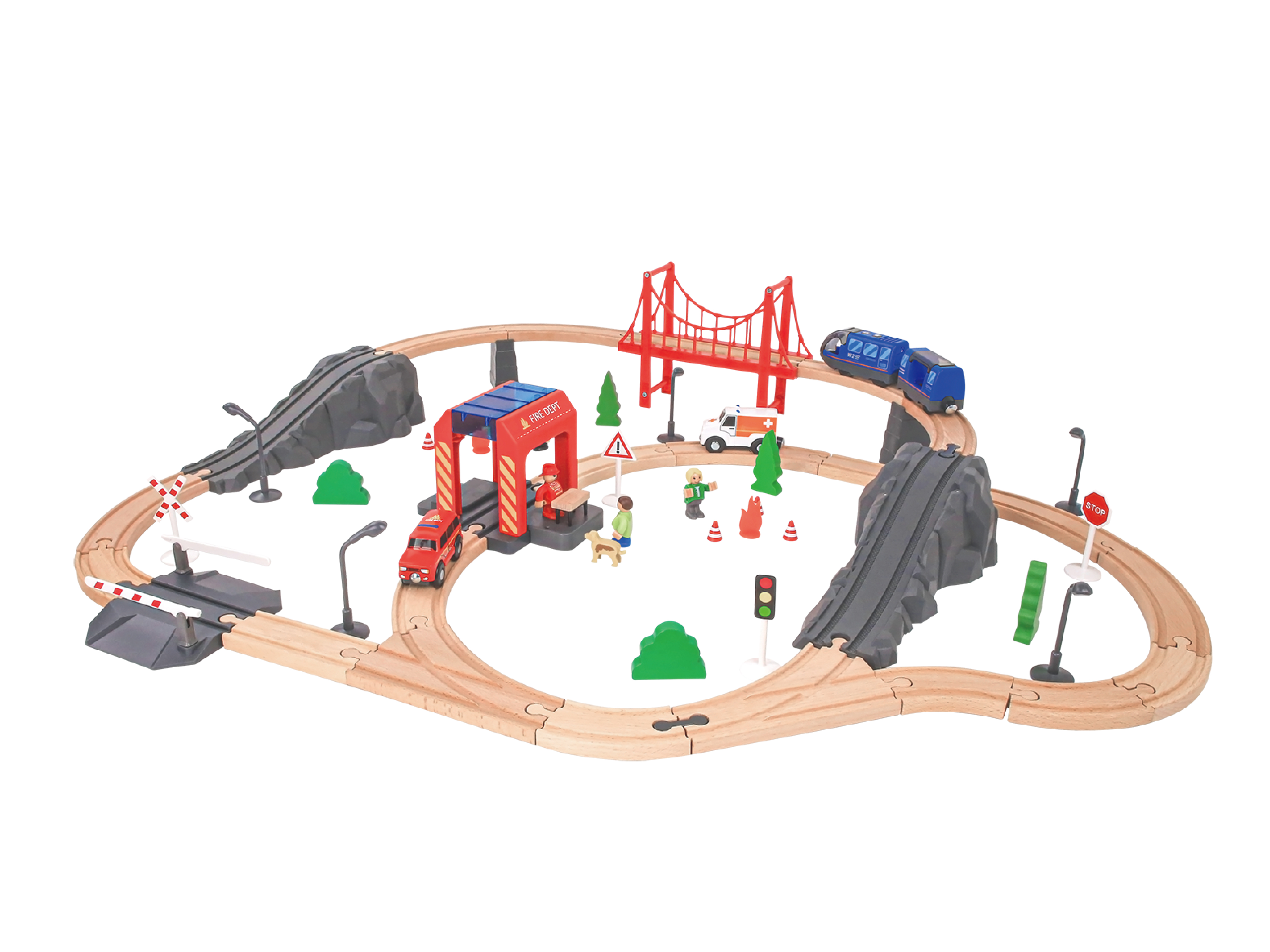 Fire Rescue Train Set
